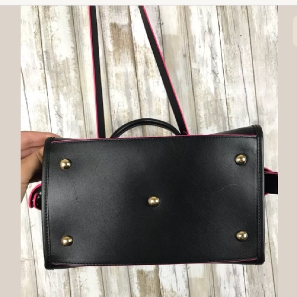 Longchamp Le Pliage Heritage Black Pink Leather - Picture 4 of 8